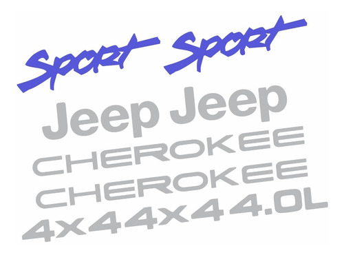 Kit Adesivo Cherokee 4x4 4.0l Sport Crkespt