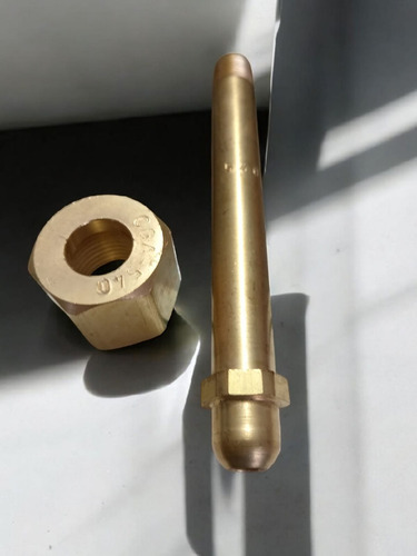 Niple Largo 5.0 Y Tuerca Regulador Oxigeno Industrial Cga540