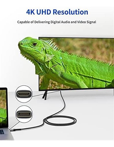 Displayport 4k Con Cable Hdmi De 3 Pies, Jsaux Dp A Hdmi Vid