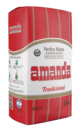 Pack 20 Yerba Mate Amanda Tradicional 250gr