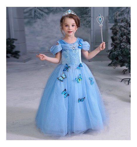 Disfraz De Princesa Cenicienta Para Niña, 9 Unidades