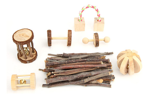 Juego De Madera Para Masticar Conejos, Juego De Morder Para