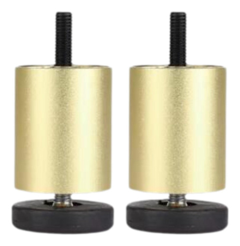 2x Muebles Ajustables Patas Reemplazo De Metal A 12 Cm Oro