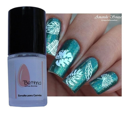 Esmalte Betina Branco Carimbos Unhas