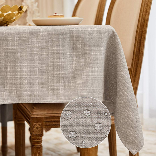 Mantel De Lino Sintético Resistente Y Decorativo Para Cocina