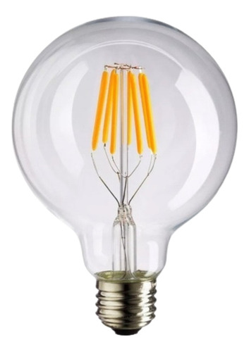 Lampara Globo Foco Led Filamento Ambar 6w E27