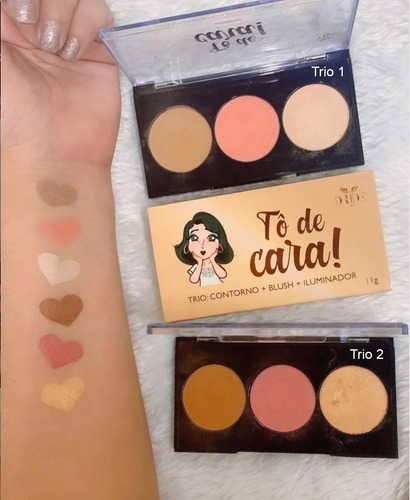 Imagem 3 de 3 de Trio Contorno, Blush E Iluminador To De Cara Dride - Cor 02