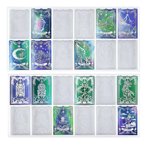 Moldes De Silicona Para Tarjetas De Tarot, 24 Moldes Di...