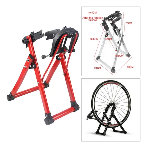 Fa Soporte Profesional De Ajuste De Rueda De Bicicleta Rojo