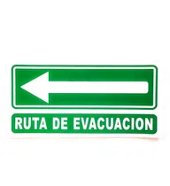 Comprar Señalamiento Ruta De Evacuación Izquierda 20x40 Cm