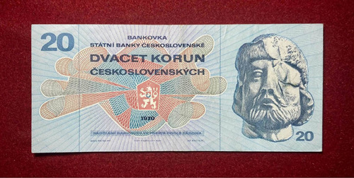 Billete 20 Korun 1970 Checoslovaquia Pick 92 A