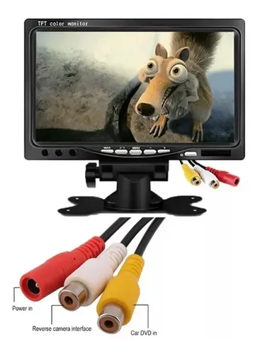 Tela Lcd 7 Polegadas Portátil Monitor Veicular Digital E73