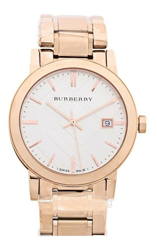 Burberry Bu9004 Reloj Unisex Con Esfera De Patrón De Cuadros