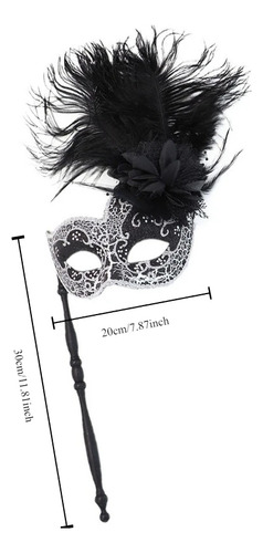 Con Máscara De Plumas, Bola De Maquillaje En Barra, Popular Para Halloween