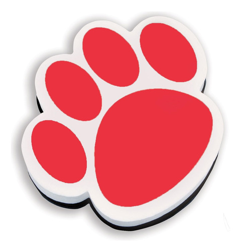 Borrador Magnético Pizarra Blanca Paw, Rojo