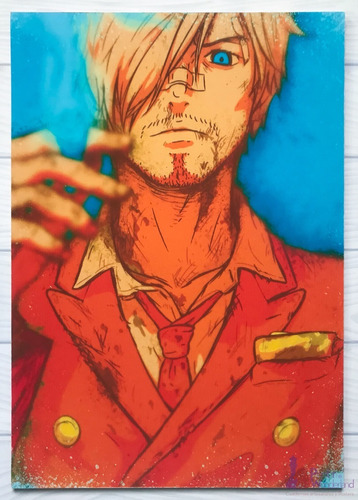 Cuadro Artesanal De One Piece - Vinsmoke Sanji Timeskip