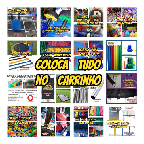 Pés Emborrachado Antiderrapante Para Pula Pula Kit C/08