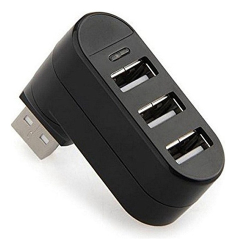 Hub Usb 3 Puertos 2.0-3.0 Cabezal Giratorio Ideal Notebook