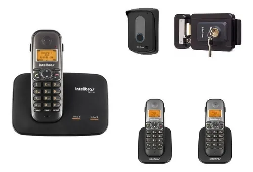 comprar Pabx Sem Fio Intelbras 2 Linhas 3 Ramais Porteiro Fechadura