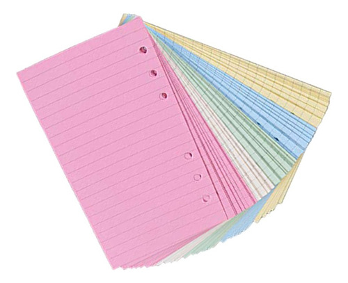 50 Páginas A6 Colorido 6 Furos Governado Folha Solta Papel S