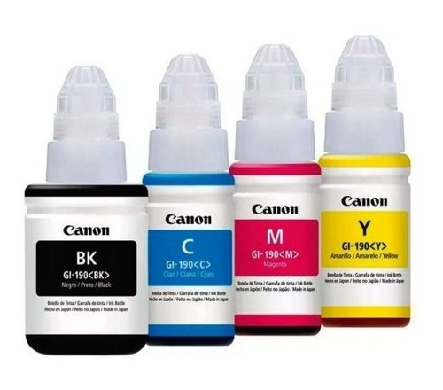 Kit 4 Tintas Canon Original Gi-190  G1100 G2100 G3100 G4100