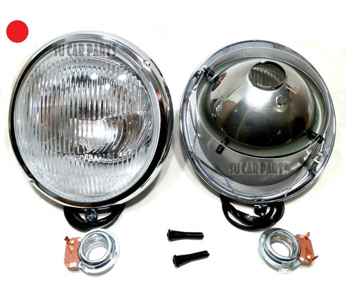 Farol Vw Fusca Olho De Boi 63/72 Kombi Antiga C/ Soquetes 