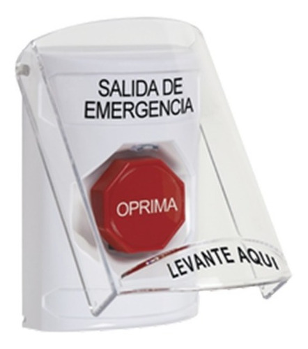 Botón De Salida De Emergencia Con Tapa Protectora De Policar