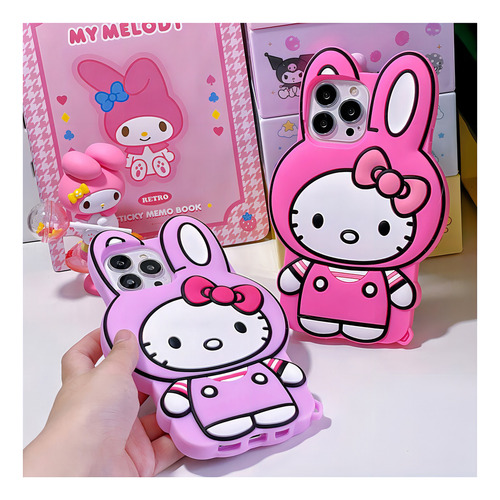 Funda Para iPhone Sanrio Hello Kitty Head My Melody 3d Lindo Color A1 For Xs Max