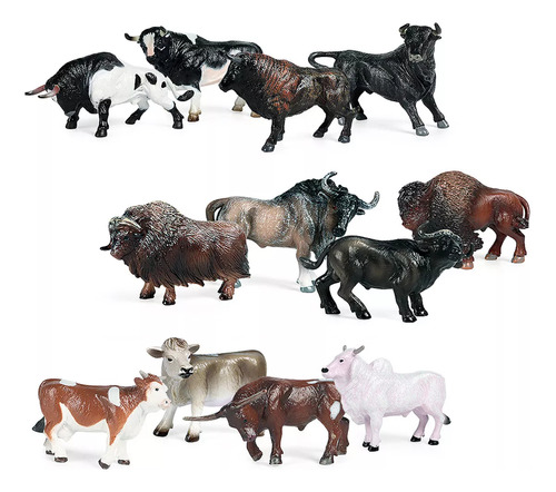 12 Estatuas De Vacas, Animales De Toro Simulados