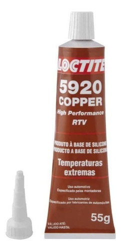 Silicone Alta Temperatura Loctite 5920 Ultra Copper 55g Cor Pasta Cor Cobre