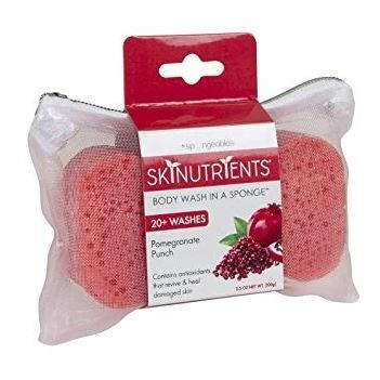 Spongeables - Body Wash In A Sponge Pomegranate + Necessaire