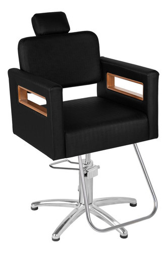 Cadeira Cabeleireiro Ravenna Prime Fixa Cor Preto - Pentapé