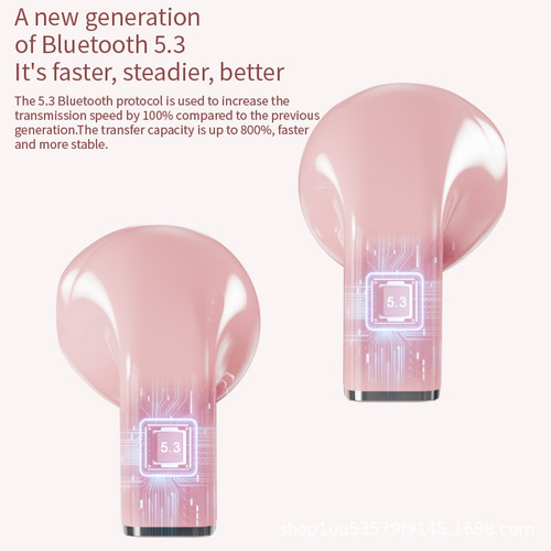 Wireless Earphone, Touchscreen Heart Shaped Ear Buds Y
