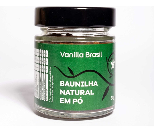 Baunilha Natural Em Pó Vanilla Brasil 50g