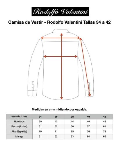 Medidas de camisas de vestir deals