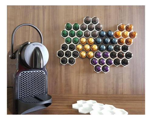 Suporte Parede Porta Cápsula Café Nespresso 4un Misto
