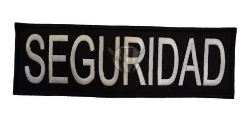 Parche Bordado Seguridad Abrojo Espalda Vigilancia 26 X 7 Cm