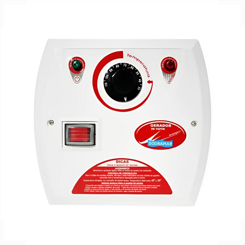 Sauna Vapor Steam Inox 9 Kw Com Quadro Analógico Termomêtro