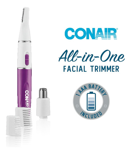 Conair Recortadora De Vello Facial Todo En 1 Para Mujer, Per