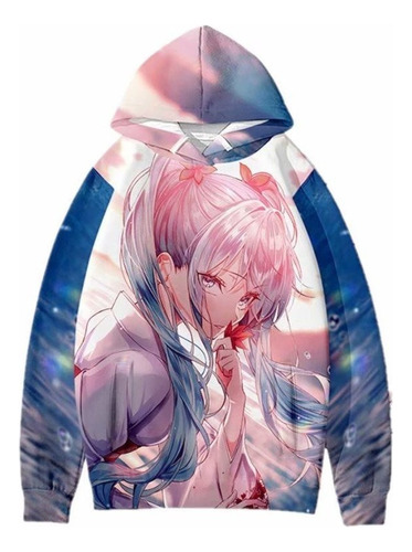 Jersey Sudadera Con Capucha Anime Hatsune Miku Lindo Impresi