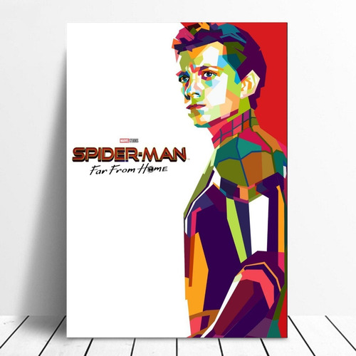 Cuadro Decorativo Spider-man Tom Holland Abstracto 35x55cm