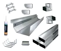 Comprar Zingueria Canaleta Americana Kit Para Armar 4 Mts Galv Techo