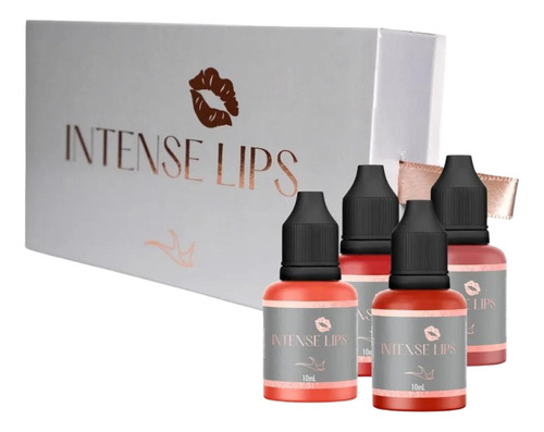 Kit 4 Pigmentos 10ml Intense Lips  Michele Fonseca Rbkollors
