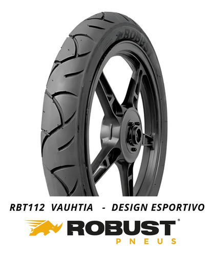 Par De Pneu Moto 80/100-18 E 100/90-18 Robust - Sem Câmara