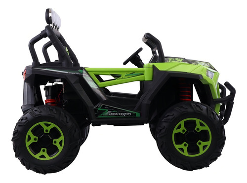 Carrinho Elétrico Infantil Quadriciclo Utv 2 Lugares 12v Usb Cor Verde