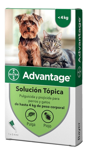Advantage®, Pipeta Antipulgas Para Perros Hasta 4 Kg