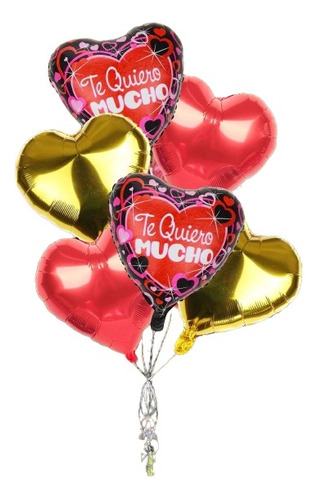 6 Pc Globo Corazones Te Quiero Mucho Dia De La Madre Mama