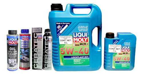 Kit Liqui Moly 5w40 Hc7 6 Lt Ceratec Engine Flush Catalytic