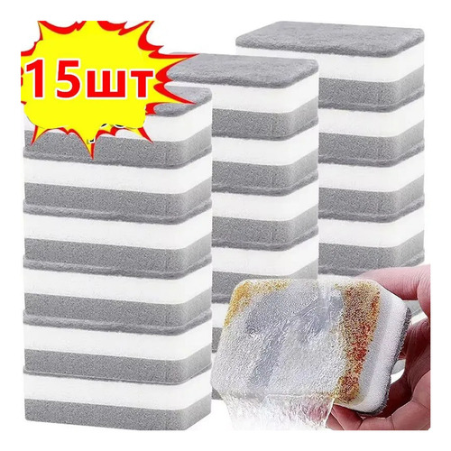 Toallitas De Esponja De Doble Cara For Lavar Platos, 15 Uni