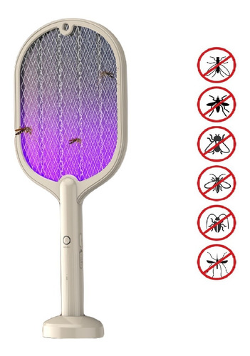 Imagen 1 de 9 de Raqueta Paleta Mata Moscas Mosquitos Recargable Usb Dual